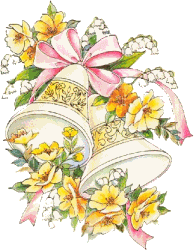 黄色の花とパステルカラーの黄色の鐘 ウェディングフリー素材 結婚式ペーパーアイテム無料イラスト 飾り フレームまとめ Naver まとめ