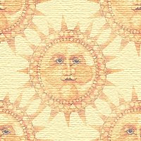 sun faces on a canvas texture